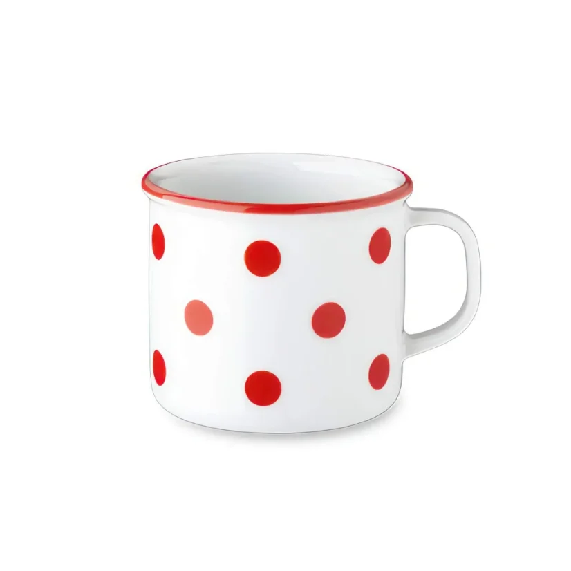 Retro hrnek, červené puntíky, 300 ml, Retro mugs Retro hrnek, červené puntíky, 300 ml, Retro mugs