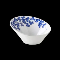 Miska seřízlá, modré květiny, 21 cm, Indigo Clover 