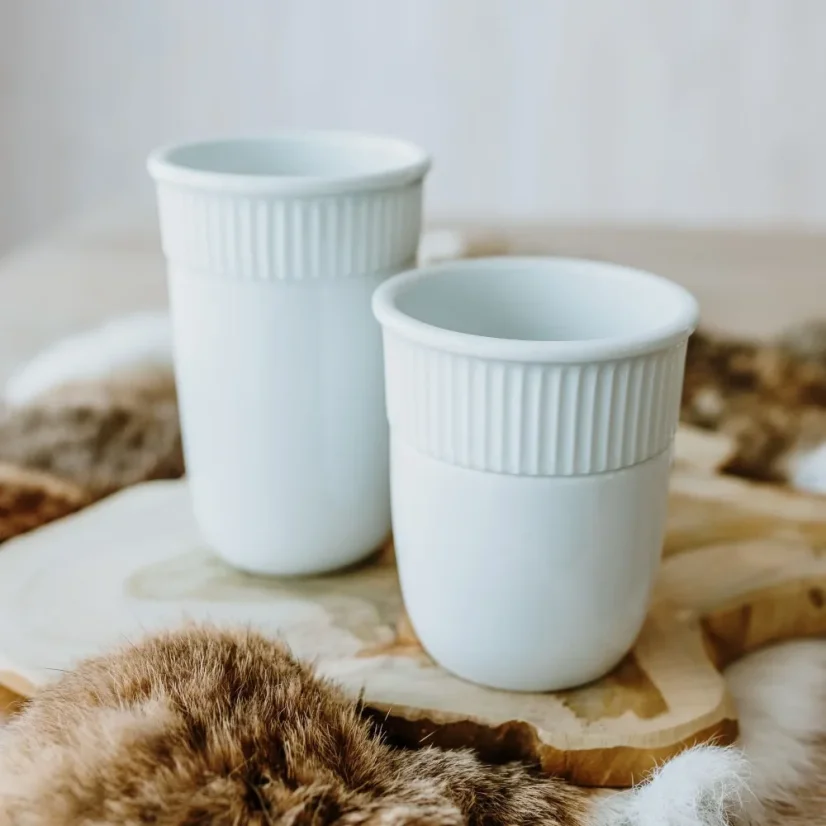 Dvoustěnný hrnek Double wall cups, bílý, 300 ml