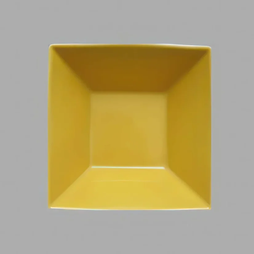 Miska hranatá, žlutá, 14,9x14,9 cm, Actual 
