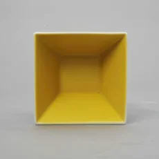 Miska hranatá, žlutá, 9,2x9,2 cm, Actual 