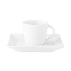 Šálek na espresso s podšálkem, bílý, 90 ml, Actual
