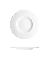 Talíř dezertní se širokým okrajem, bílý, 17 cm Talíř dezertní se širokým okrajem, bílý, 17 cm