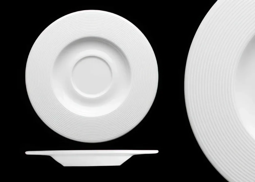 Podšálek, bílý, 17 cm, Gramofon 