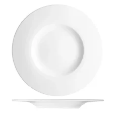 Talíř mělký se širokým okrajem, bílý, 33 cm 