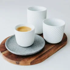Dvoustěnný hrnek na espresso, twist raw, 80 ml