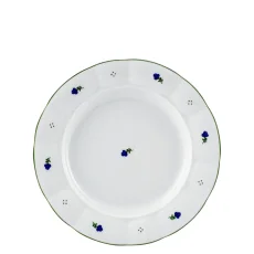 Talíř mělký , modré kvítky, 24 cm, Benedikt - 1. republika