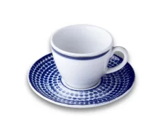 Šálek s podšálkem, modrý dekor, 150 ml, Points Šálek s podšálkem, modrý dekor, 150 ml, Points