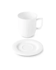 Šálek vysoký s podšálkem, bílý, 290 ml, Time Šálek vysoký s podšálkem, bílý, 290 ml, Time