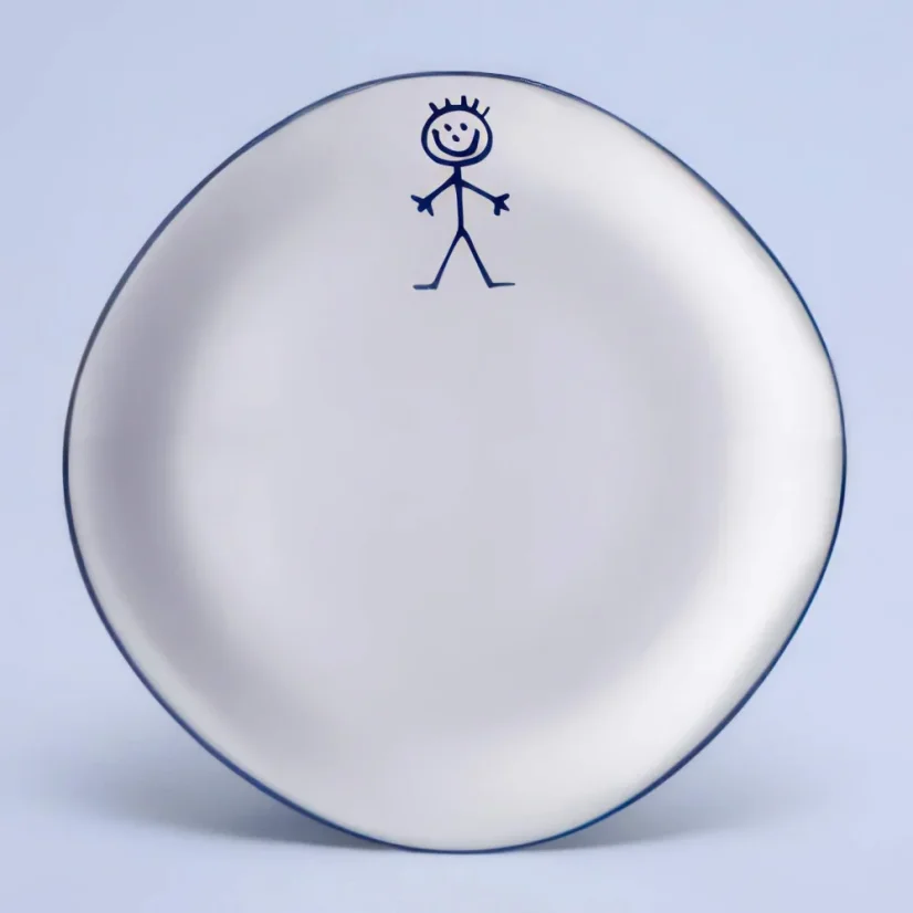 Talíř dezertní - chlapeček, 22 cm, Dětský dekor Kamarádi 