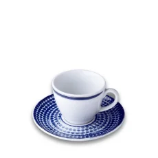 Šálek s podšálkem, modrý dekor, 150 ml, Points Šálek s podšálkem, modrý dekor, 150 ml, Points