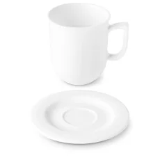 Šálek vysoký s podšálkem, bílý, 290 ml, Time Šálek vysoký s podšálkem, bílý, 290 ml, Time