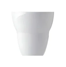Bílý šálek bez ouška ze soupravy Basic, 90 ml.