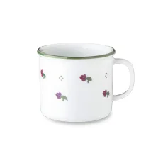 Retro hrnek, červené kvítky, 300 ml, Retro mugs 