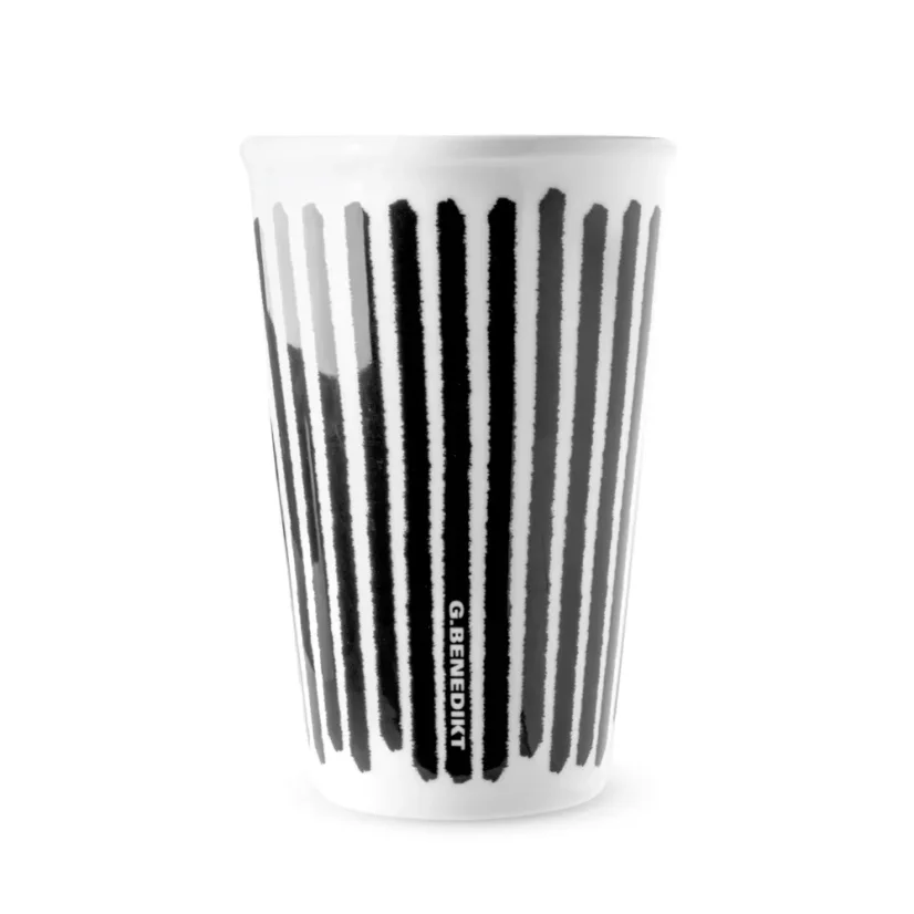 Hrnek Coffee to go, černobílý, 440 ml 