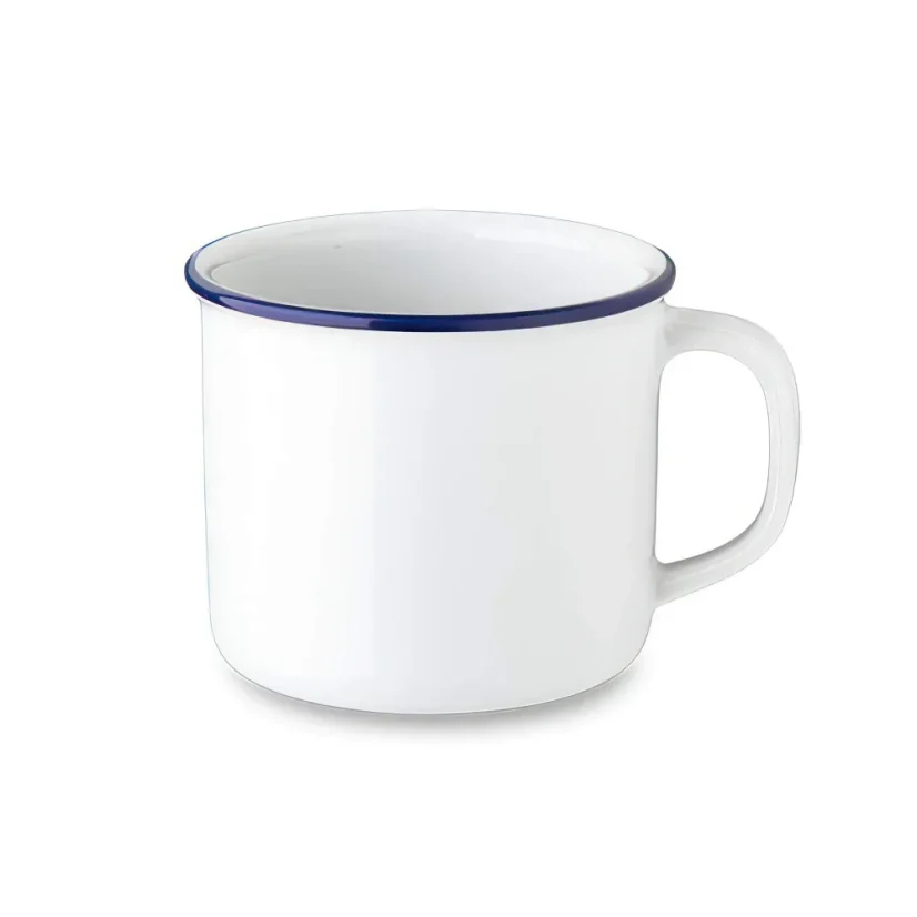 Retro hrnek, modrý lem, 400 ml, Retro mugs Retro hrnek, modrý lem, 400 ml, Retro mugs