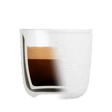 Dvoustěnný hrnek Star raw, bílý, 80 ml, Double wall cups