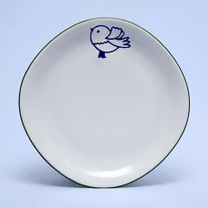 Talíř dezertní - ptáček, zelená linka, 19 cm, Dětský dekor Kamarádi Talíř dezertní - ptáček, zelená linka, 19 cm, Dětský dekor Kamarádi