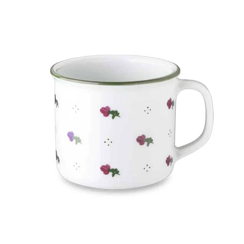 Retro hrnek, červené kvítky, 400 ml, Retro mugs Retro hrnek, červené kvítky, 400 ml, Retro mugs