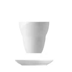 Šálek bez ouška s podšálkem, bílý, 300 ml, Basic 