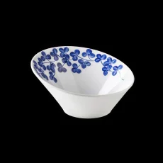 Miska seřízlá, modré květiny, 17 cm, Indigo Clover 