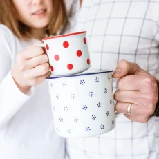 Retro Mug - hrneček s červenými puntíky, 190 ml