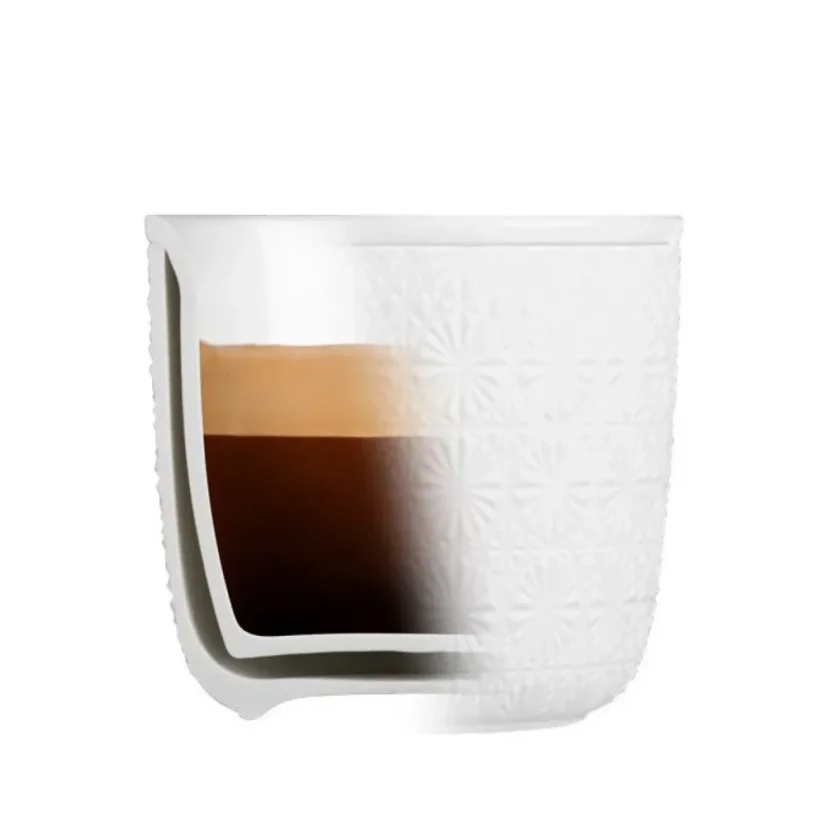 Dvoustěnný hrnek Star raw, bílý, 80 ml, Double wall cups