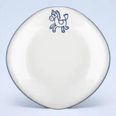 Talíř dezertní - koník, modrý lem, 22 cm, Dětský dekor Kamarádi Talíř dezertní - koník, modrý lem, 22 cm, Dětský dekor Kamarádi