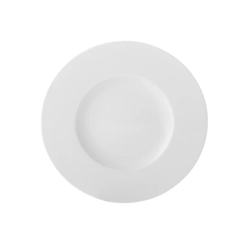 Talíř dezertní se širokým okrajem, bílý, 22 cm