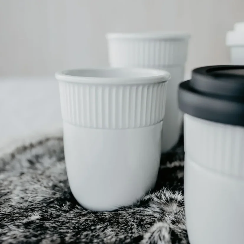 Dvoustěnný hrnek Double wall cups, bílý, 200 ml