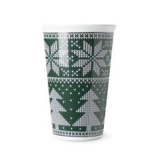 Hrnek Coffee to go, zimní dekor zelený, 440 ml
