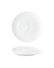 Podšálek s excentrickým zrcátkem, bílý, 16 cm, Isabelle