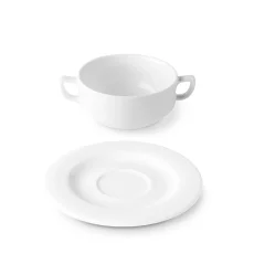 Šálek na polévku s podšálkem, bílý, 250 ml, Time Šálek na polévku s podšálkem, bílý, 250 ml, Time