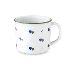 Retro hrnek, modré kvítky, 400 ml, Retro mugs 
