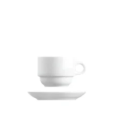 Šálek s podšálkem, bílý, 250 ml, Basic 