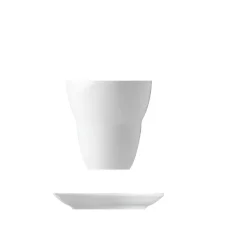 Šálek bez ouška s podšálkem, bílý, 180 ml, Basic 