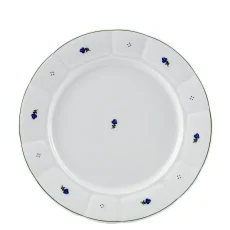 Talíř mělký , modré kvítky, 26 cm, Benedikt - 1. republika