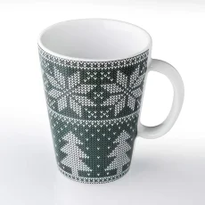 Zelený hrnek, 270 ml, Zimní dekor Zelený hrnek, 270 ml, Zimní dekor