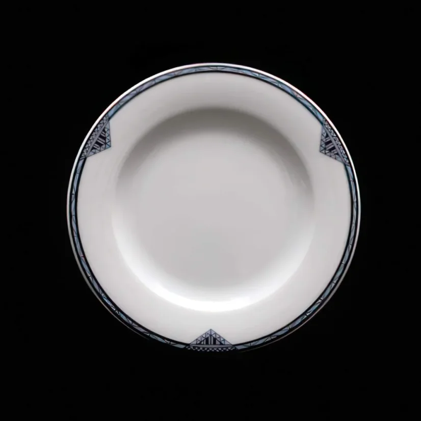 Talíř dezertní, barevný lem, 16 cm, Charleston 
