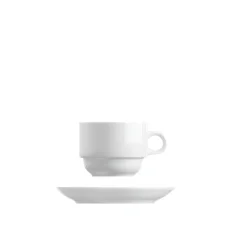 Šálek s podšálkem, bílý, 190 ml, Basic 