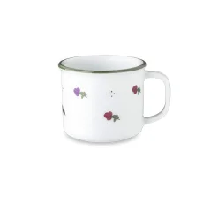 Retro hrnek, červené kvítky, 210 ml, Retro mugs 