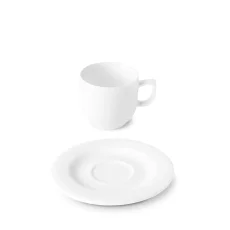 Šálek s podšálkem, bílý, 90 ml, Time Šálek s podšálkem, bílý, 90 ml, Time