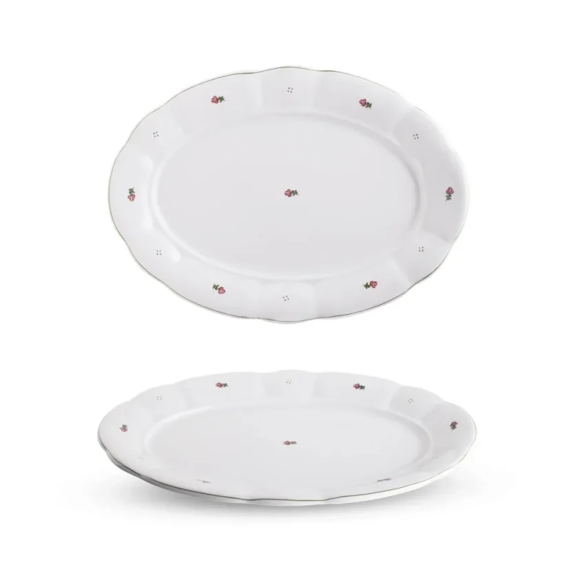 Podnos, červené kvítky, 32 cm, Benedikt - 1. republika Podnos, červené kvítky, 32 cm, Benedikt - 1. republika