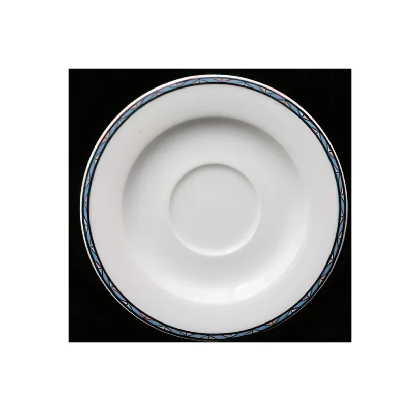 Podšálek, barevný lem, 16 cm, Charleston 