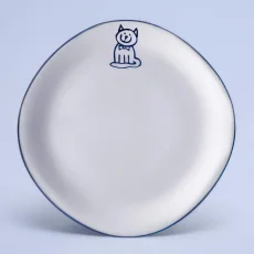 Talíř dezertní - kočička, 22 cm, Dětský dekor Kamarádi 