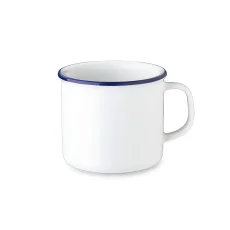 Retro hrnek, modrý lem, 300 ml, Retro mugs 