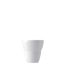 Bílý šálek bez ouška ze soupravy Basic, 90 ml.