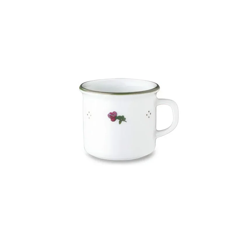 Retro hrnek, červené kvítky, 90 ml, Retro mugs 