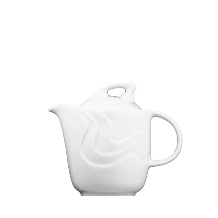Konvice čajová s víčkem, bílá, 0,35 l, Melodie