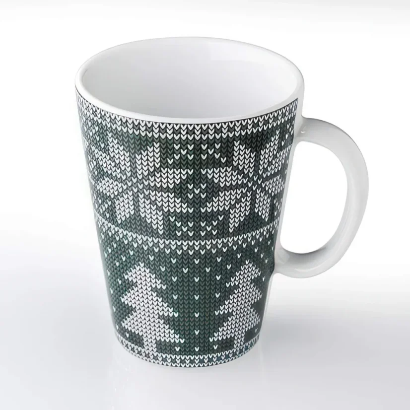 Zelený hrnek, 270 ml, Zimní dekor 